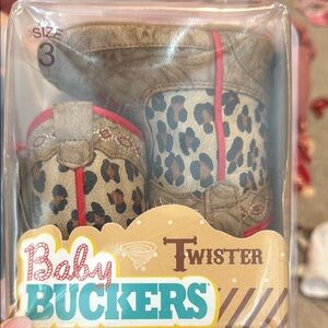 Twister Baby Buckers Leopard Print Boots